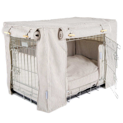 Dog Crate Set in Regency Stripe, view 5