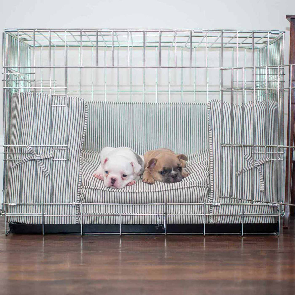 Dog Crate Bumper in Regency Stripe, view 3