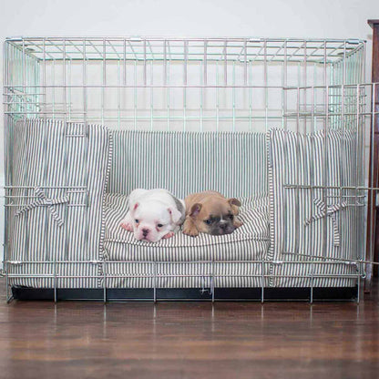 Dog Crate Bumper in Regency Stripe, view 3