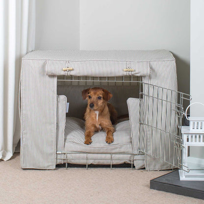 Dog Crate Set in Regency Stripe, view 3
