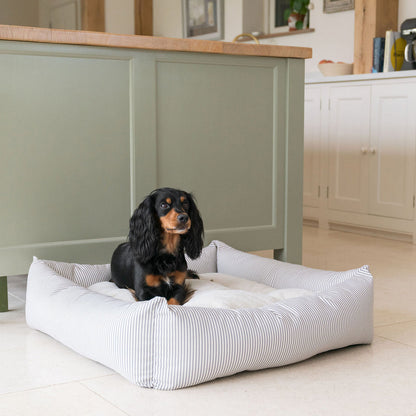 Box Bed With Removable Covers in Regency Stripe