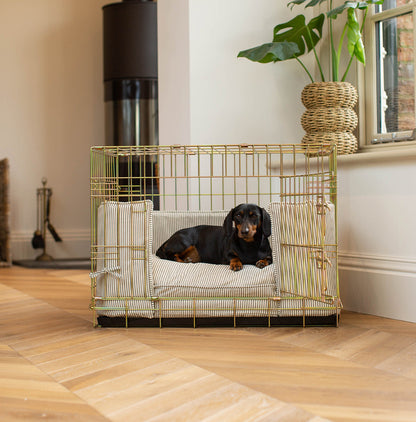 Dog Crate Bumper in Regency Stripe