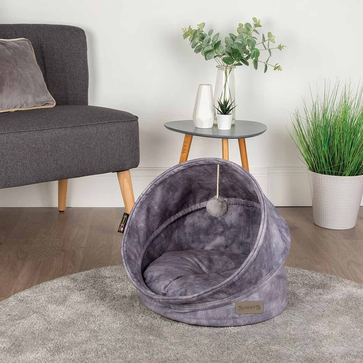 Scruffs Kensington Grey Cat Bed, view 4