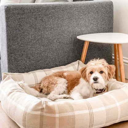 Box Bed With Removable Cover in Balmoral Natural Tweed, view 6