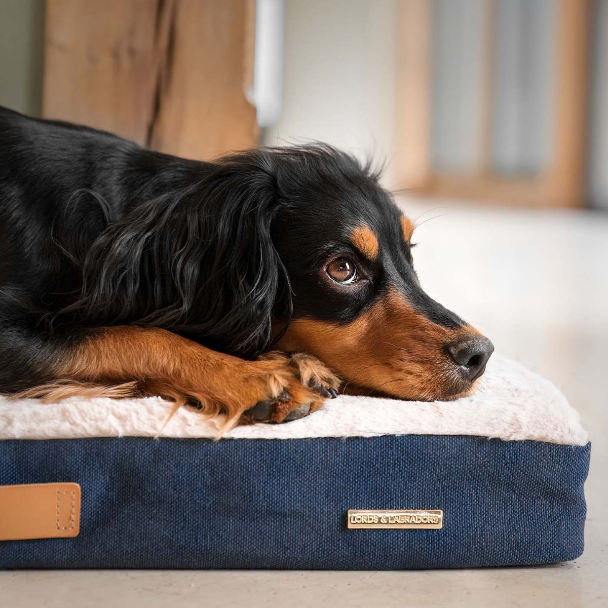 Essentials Twill Orthopaedic Mattress in Denim, view 2
