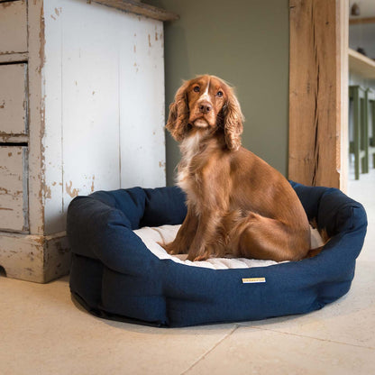 Essentials Twill Oval Bed in Denim, view 2