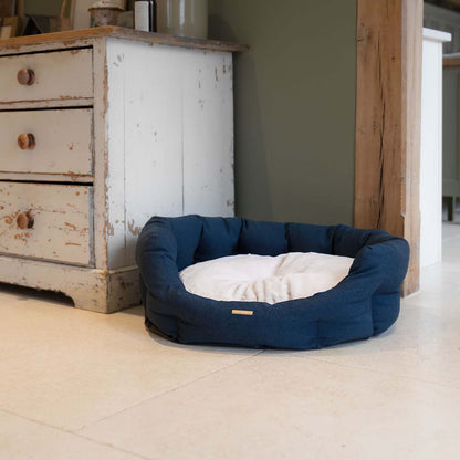 Essentials Twill Oval Bed in Denim, view 4