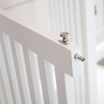 Medium White Wooden Dog Gate, view 7