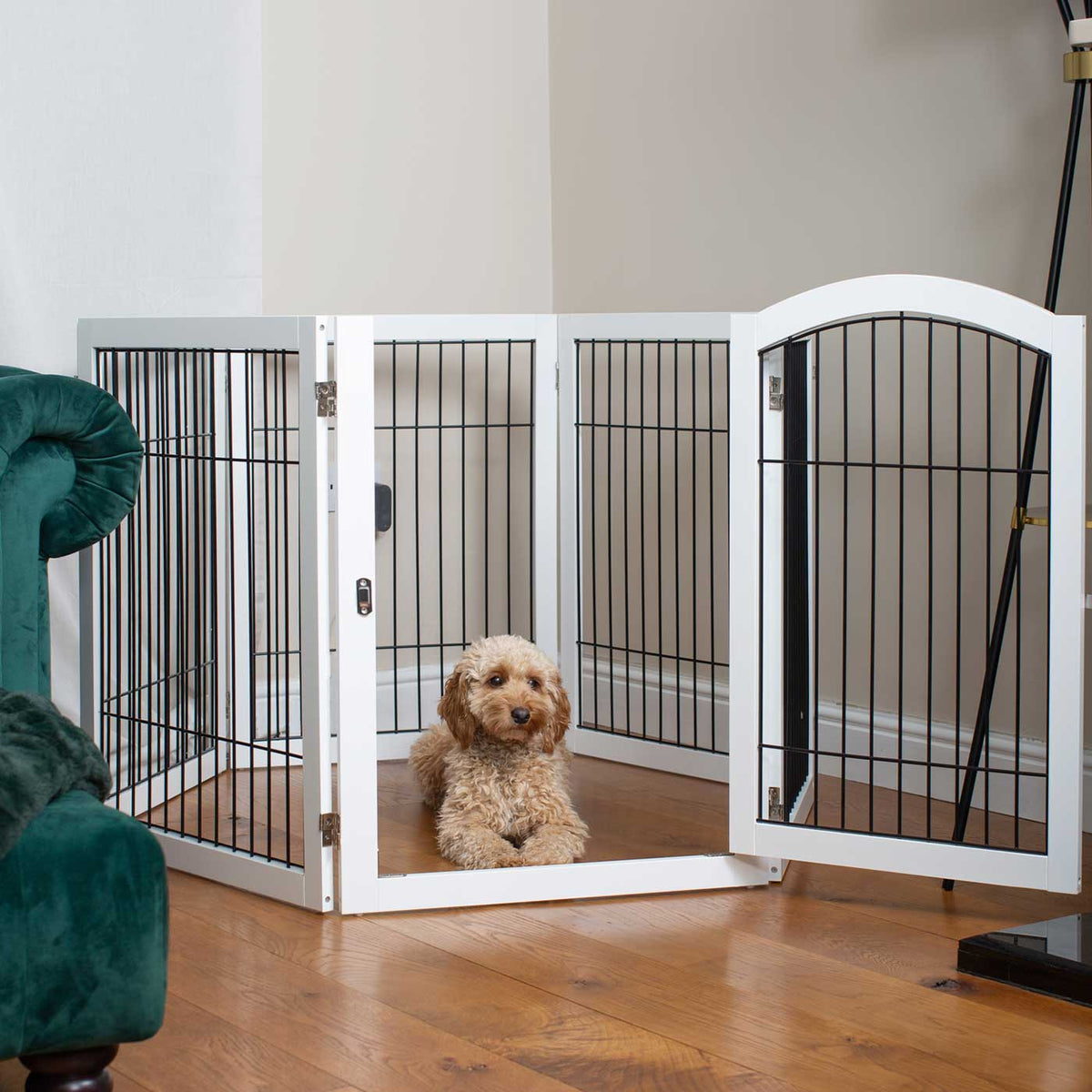 White Wooden Puppy Play Pen, view 4