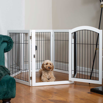 White Wooden Puppy Play Pen, view 4